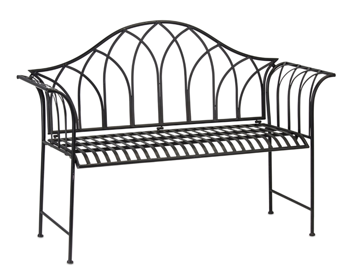 Black Iron Garden Bench Bombay Mercantile