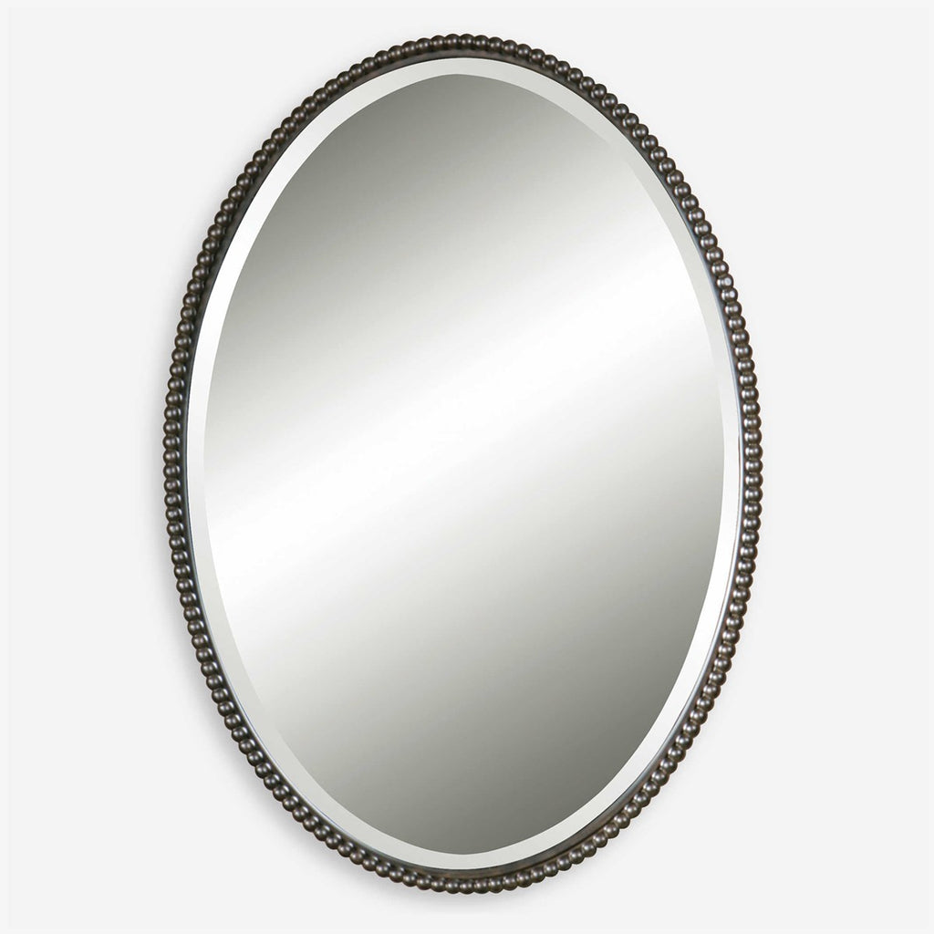Sherise Bronze Oval Mirror - Bombay Mercantile