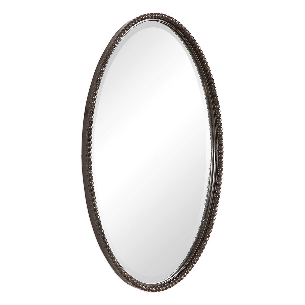 Sherise Bronze Oval Mirror - Bombay Mercantile