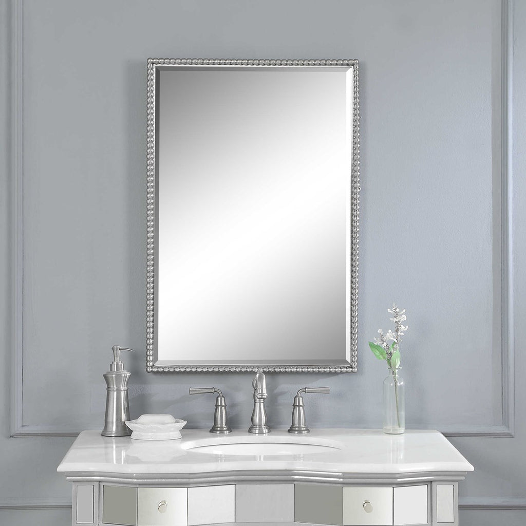 Sherise Brushed Nickel Mirror - Bombay Mercantile