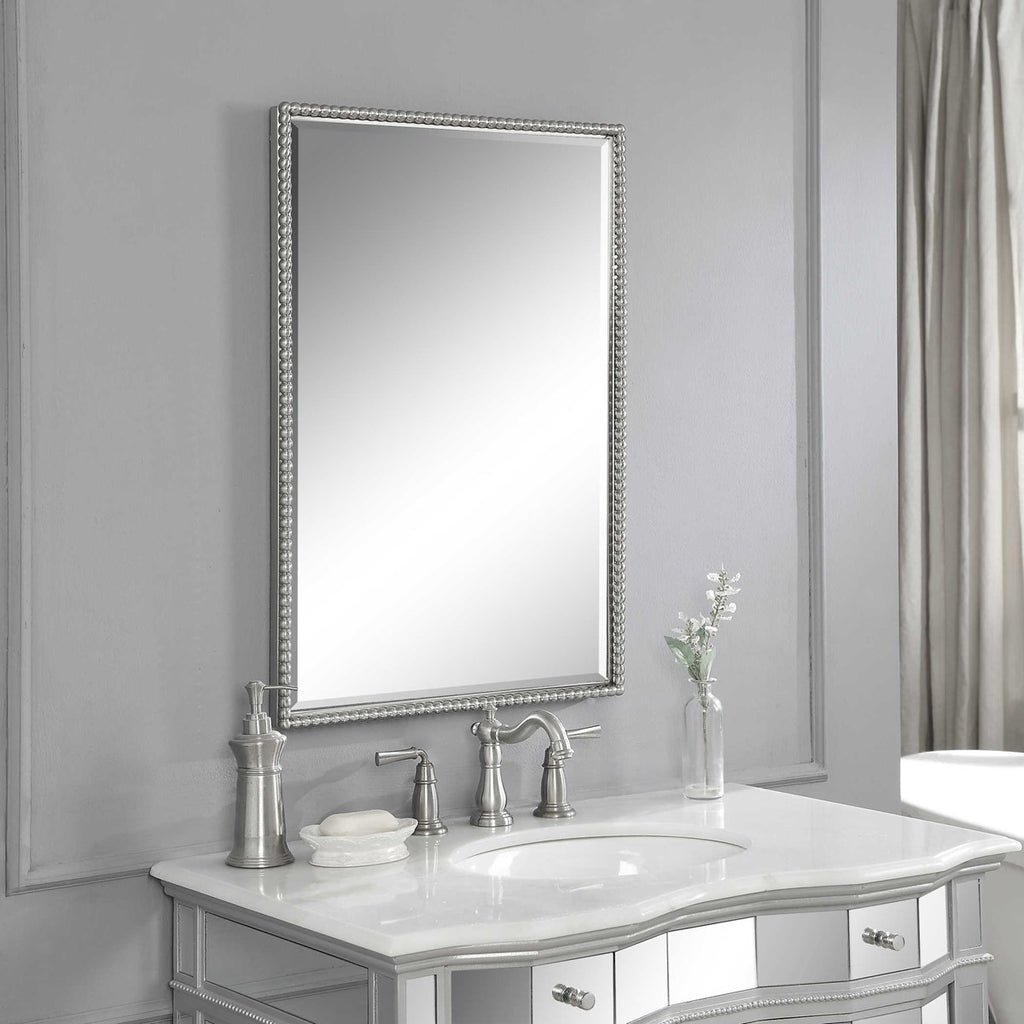 Sherise Brushed Nickel Mirror - Bombay Mercantile