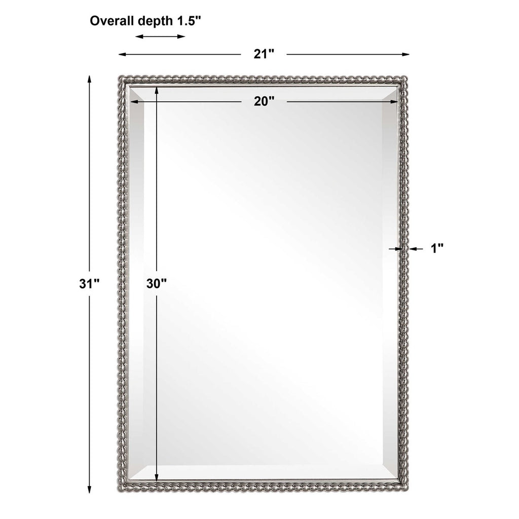 Sherise Brushed Nickel Mirror - Bombay Mercantile