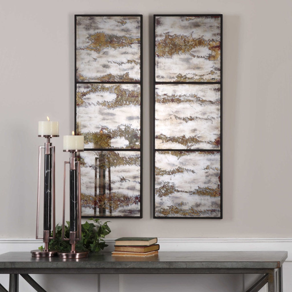 Rahila Antiqued Mirror, Set Of 2 - Bombay Mercantile