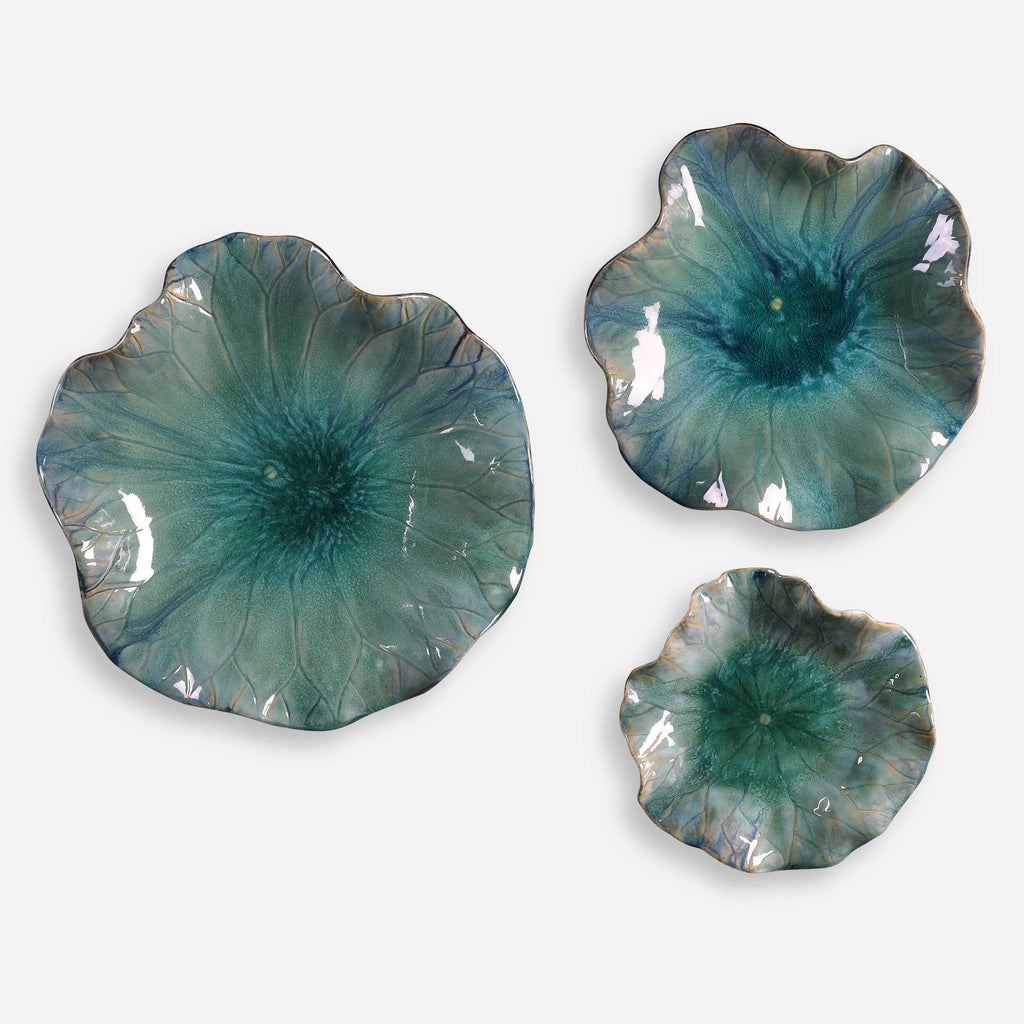 Abella Ceramic Flowers, Set of 3 - Bombay Mercantile