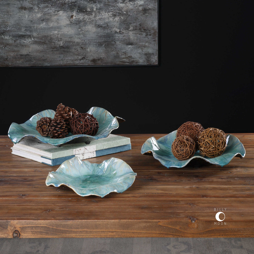Abella Ceramic Flowers, Set of 3 - Bombay Mercantile