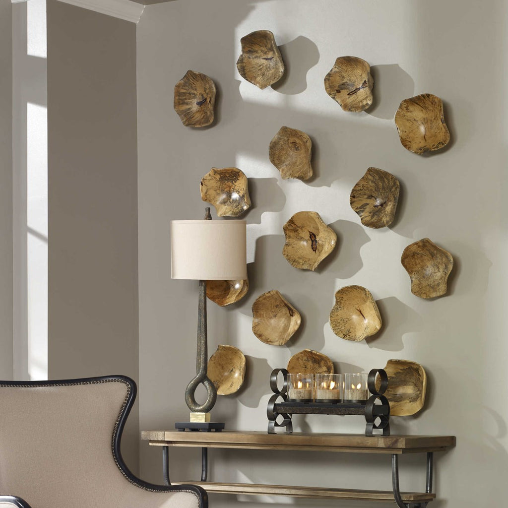 Tamarine Wood Wall Art Set of 3 - Bombay Mercantile