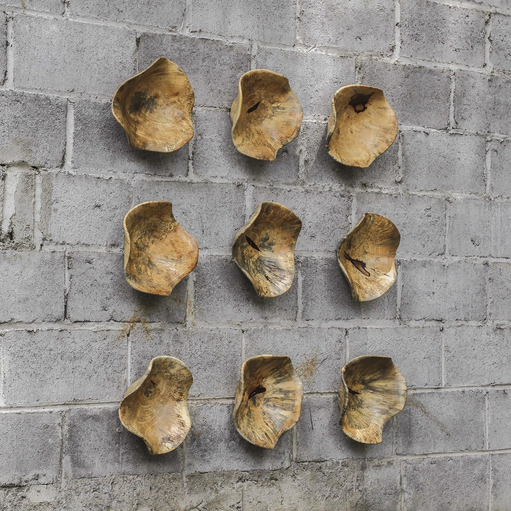 Tamarine Wood Wall Art Set of 3 - Bombay Mercantile