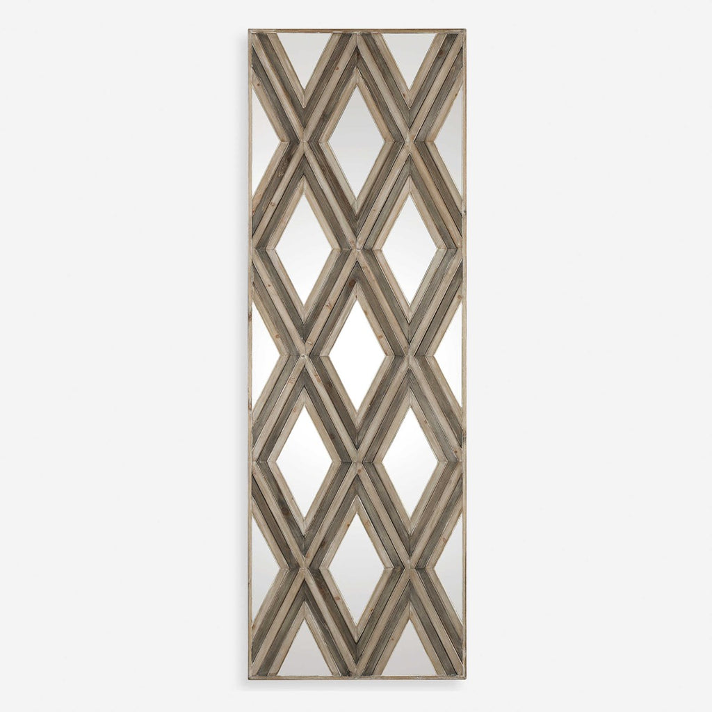 Tahira Geometric Argyle Pattern Wall Mirror - Bombay Mercantile