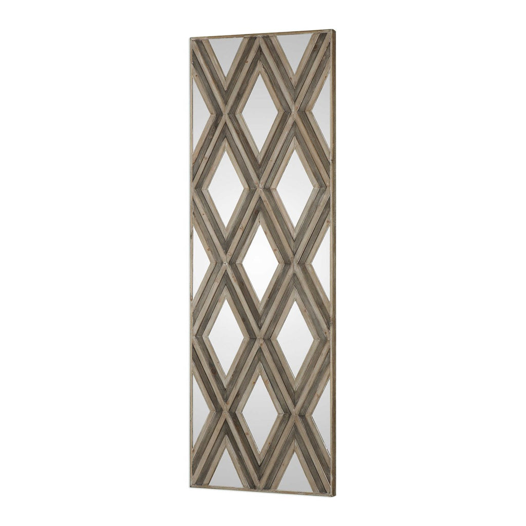 Tahira Geometric Argyle Pattern Wall Mirror - Bombay Mercantile