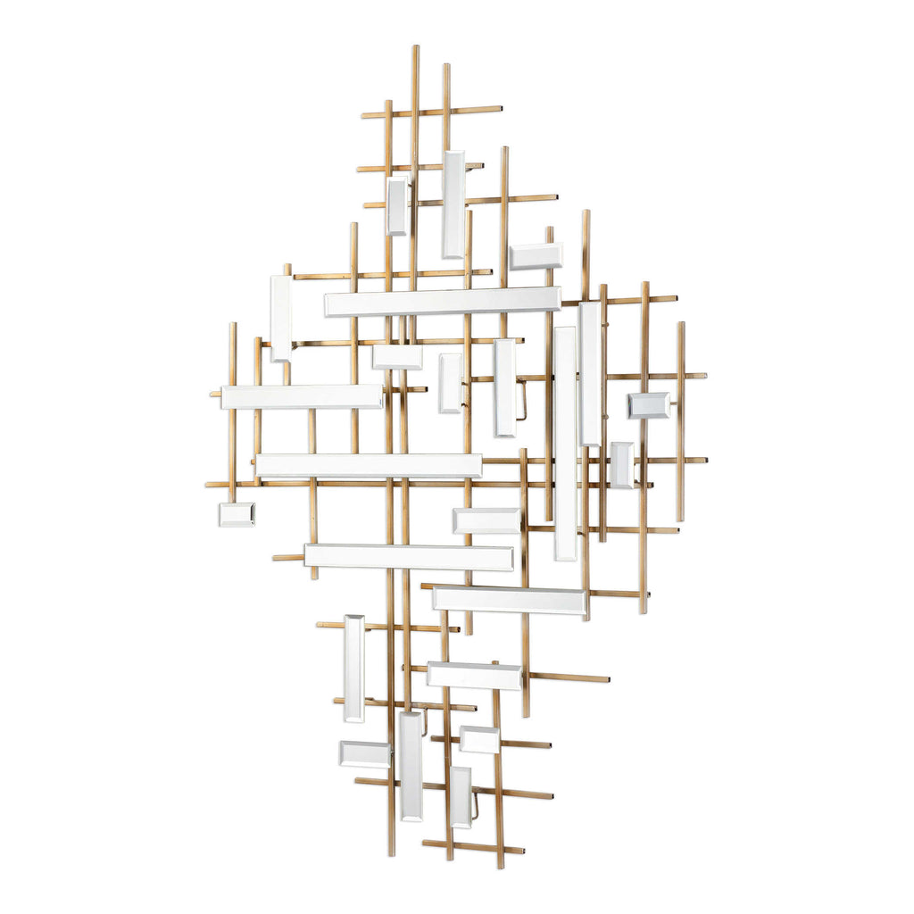 Apollo Gold & Mirrored Wall Art - Bombay Mercantile