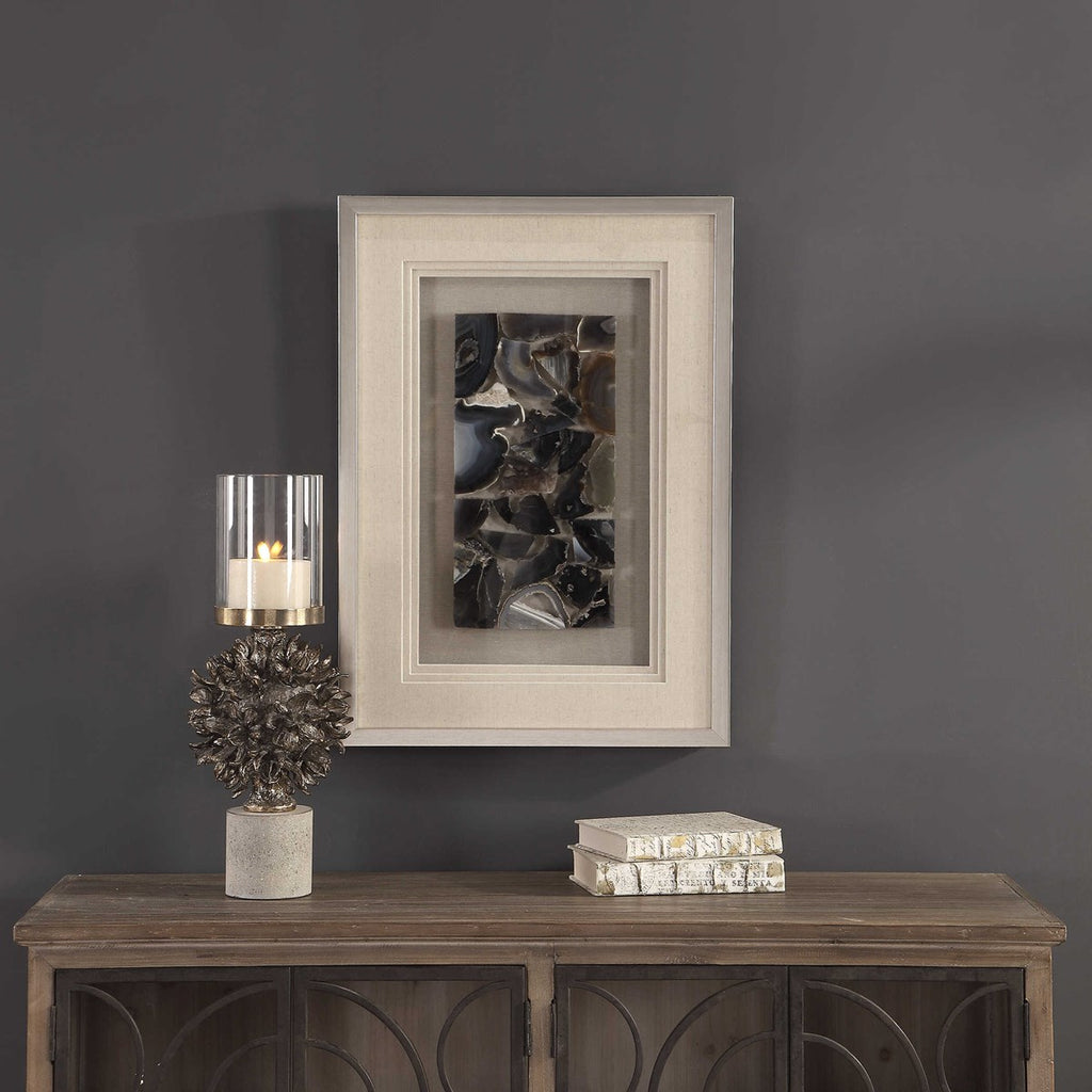 Seana Agate Stone Shadow Box - Bombay Mercantile