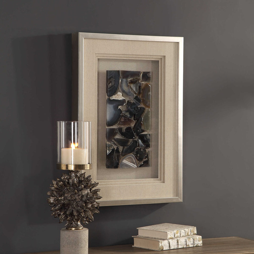 Seana Agate Stone Shadow Box - Bombay Mercantile