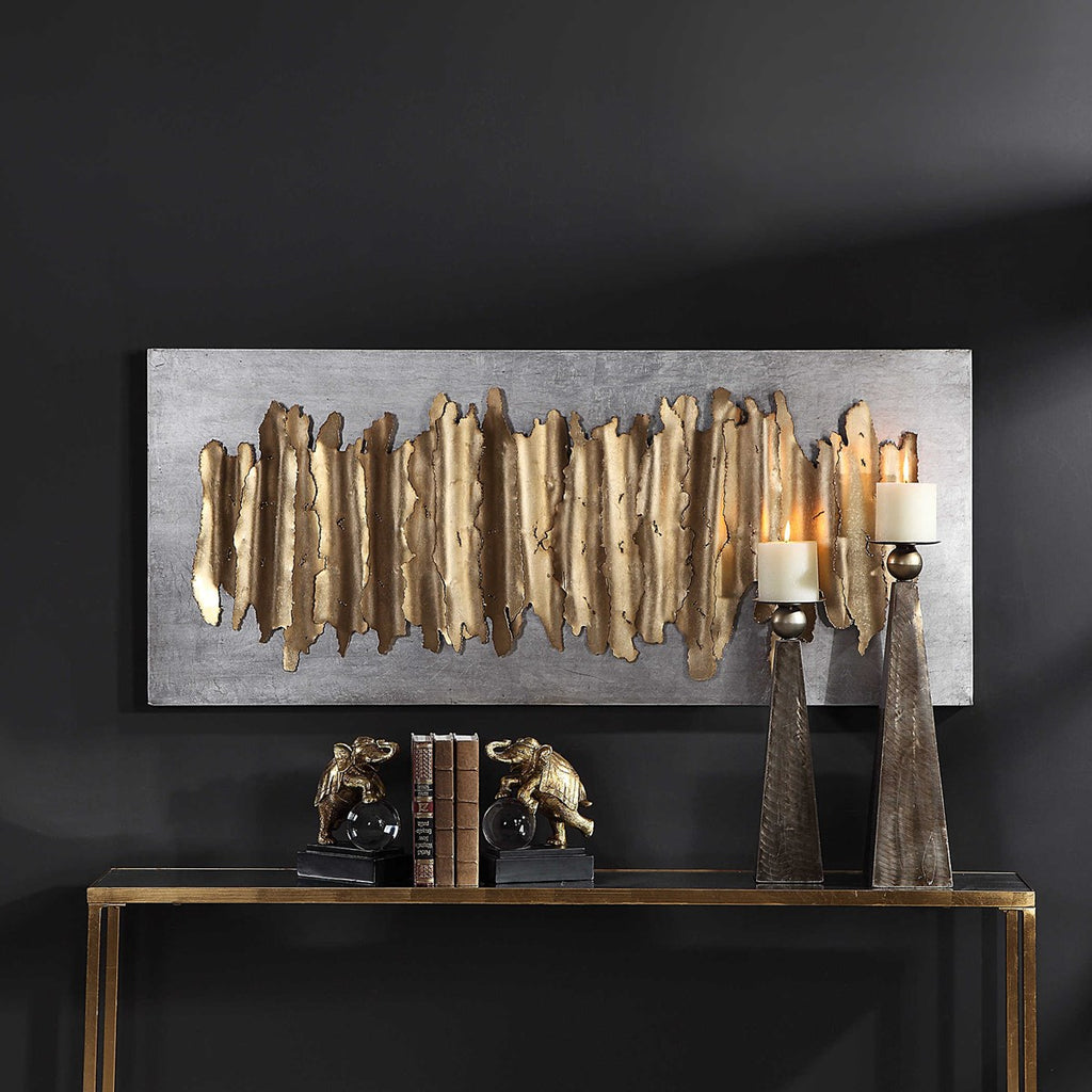 Lev Gold Metal Wall Decor - Bombay Mercantile