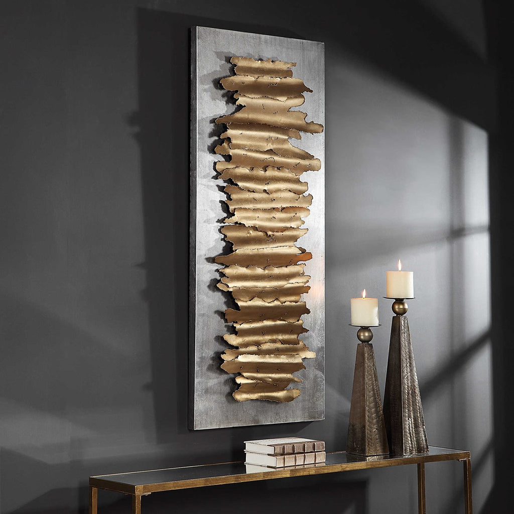 Lev Gold Metal Wall Decor - Bombay Mercantile