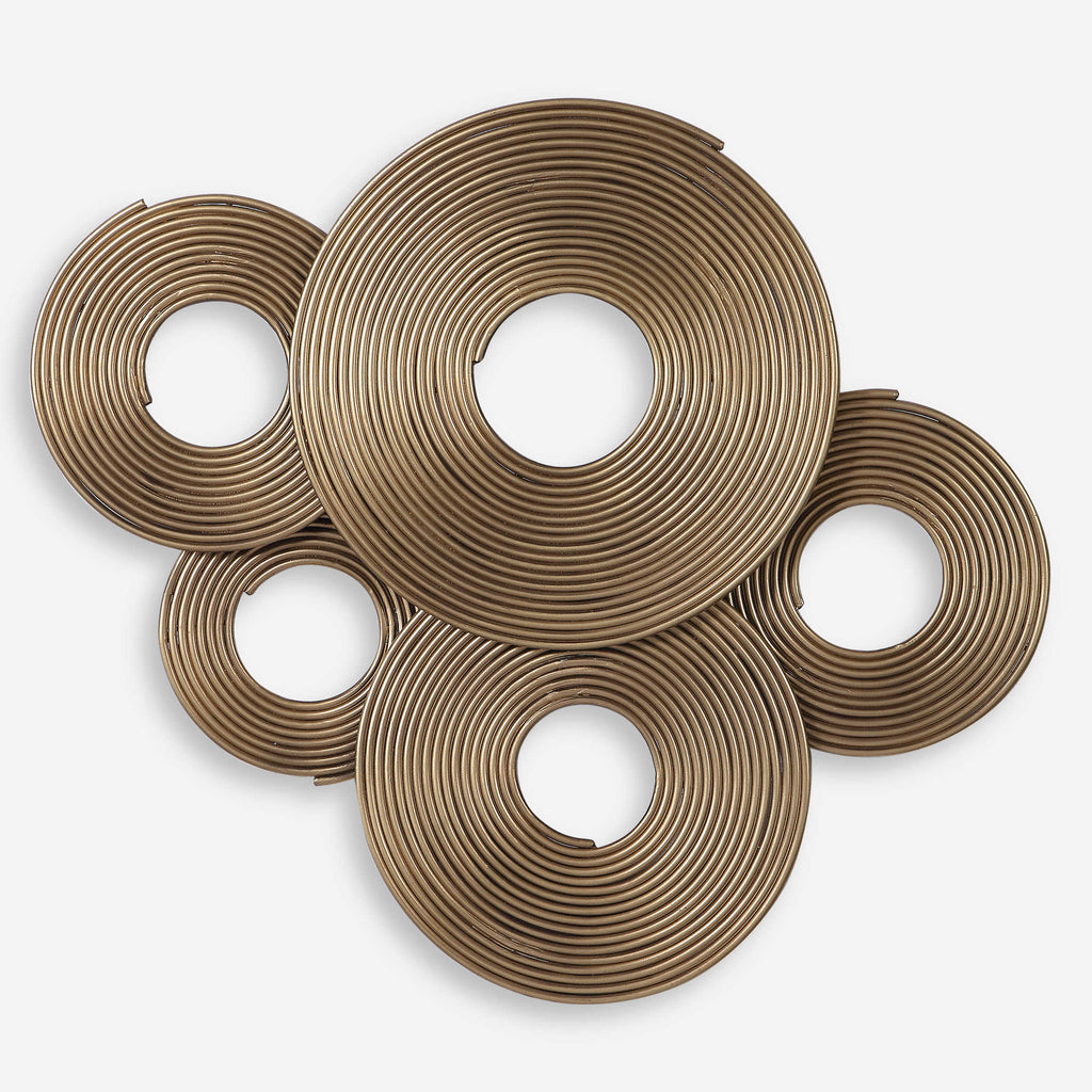 Ahmet Gold Rings Wall Decor - Bombay Mercantile
