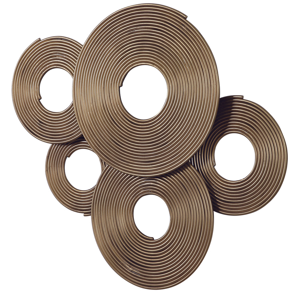 Ahmet Gold Rings Wall Decor - Bombay Mercantile