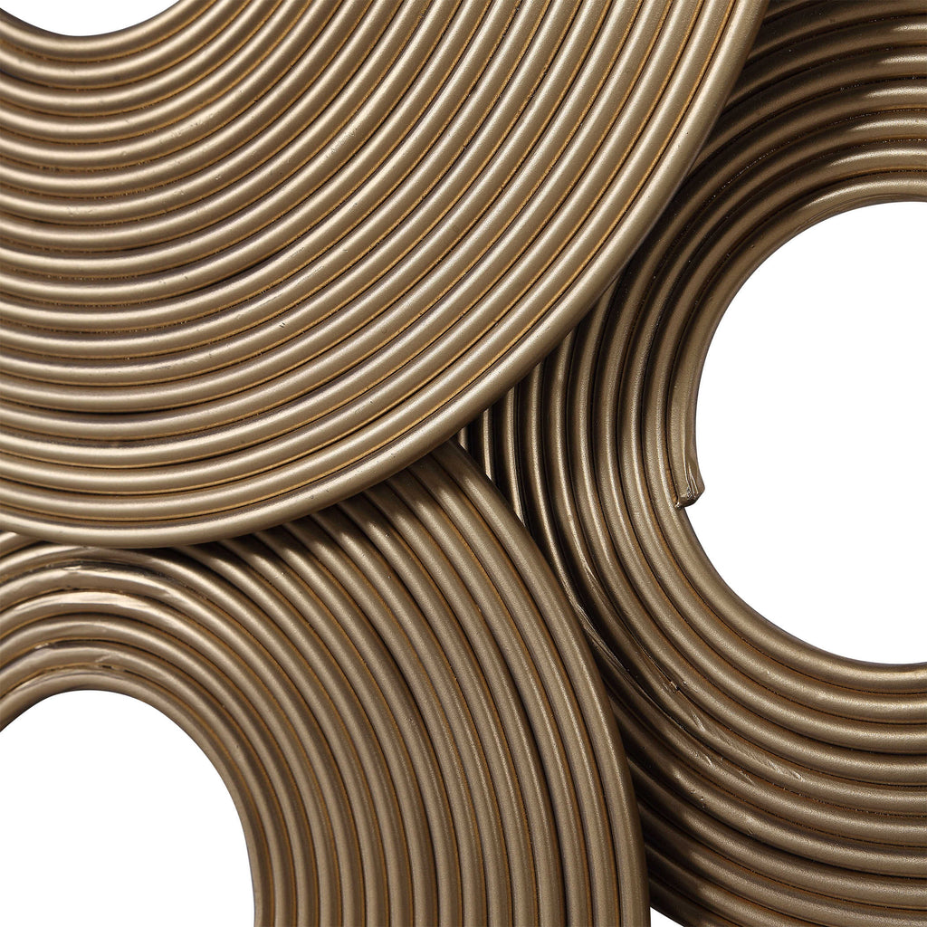 Ahmet Gold Rings Wall Decor - Bombay Mercantile