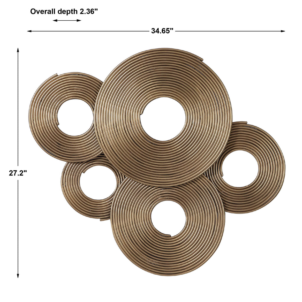 Ahmet Gold Rings Wall Decor - Bombay Mercantile