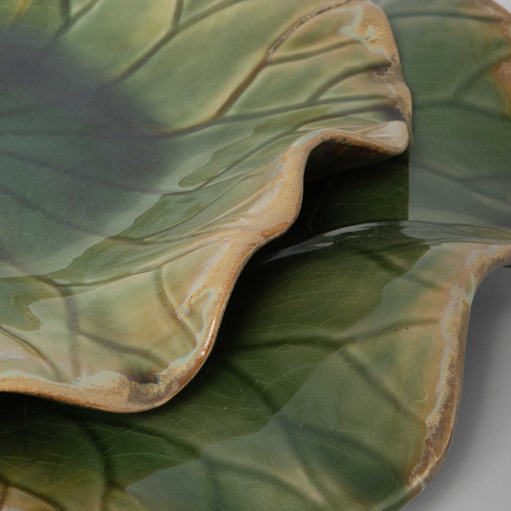 Abella Green Ceramic Wall Decor, set of 3 - Bombay Mercantile