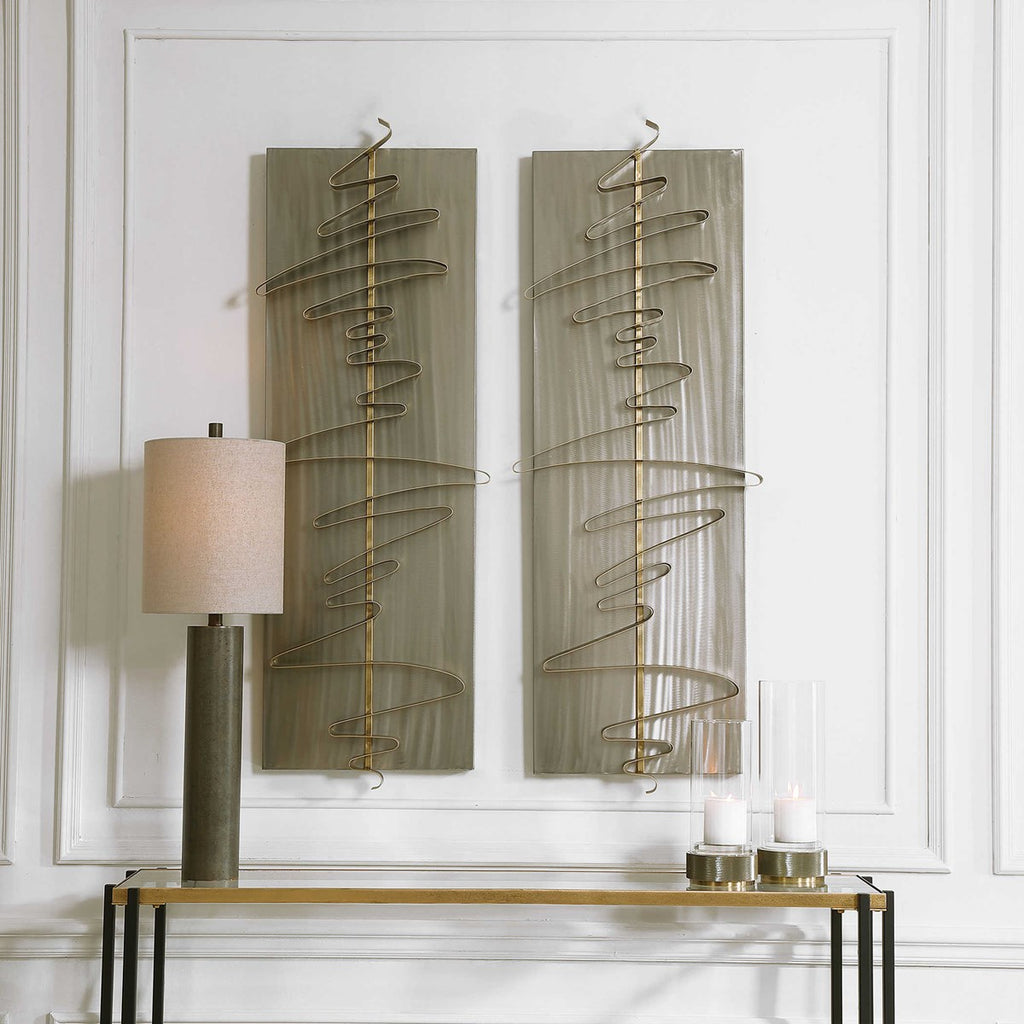 Script Modern Metal Wall Decor - Bombay Mercantile