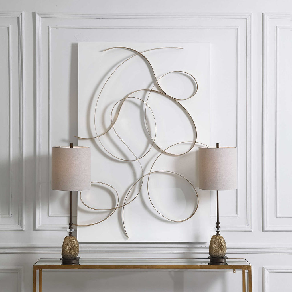 Freehand Modern Metal Wall Panel - Bombay Mercantile