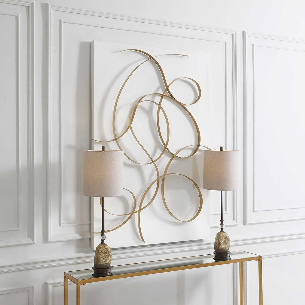 Freehand Modern Metal Wall Panel - Bombay Mercantile