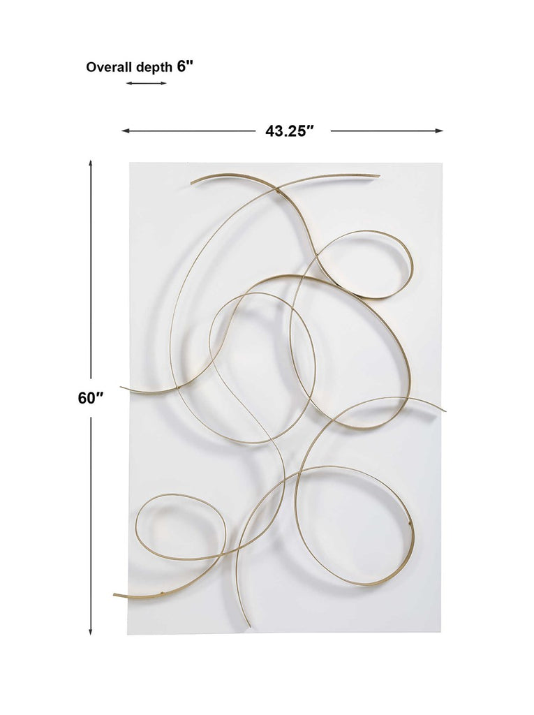 Freehand Modern Metal Wall Panel - Bombay Mercantile