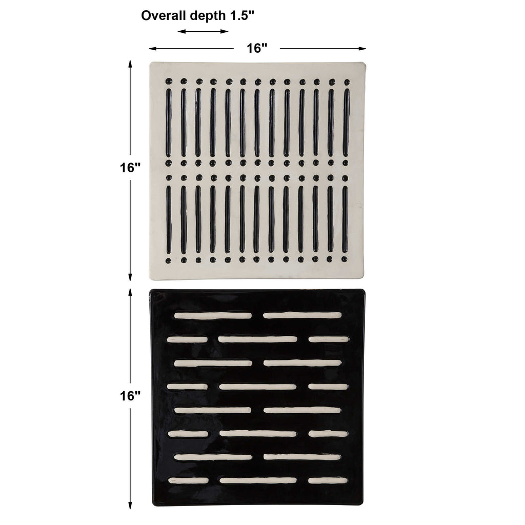 Domino Effect Modern Wall Decor, Set of 2 - Bombay Mercantile