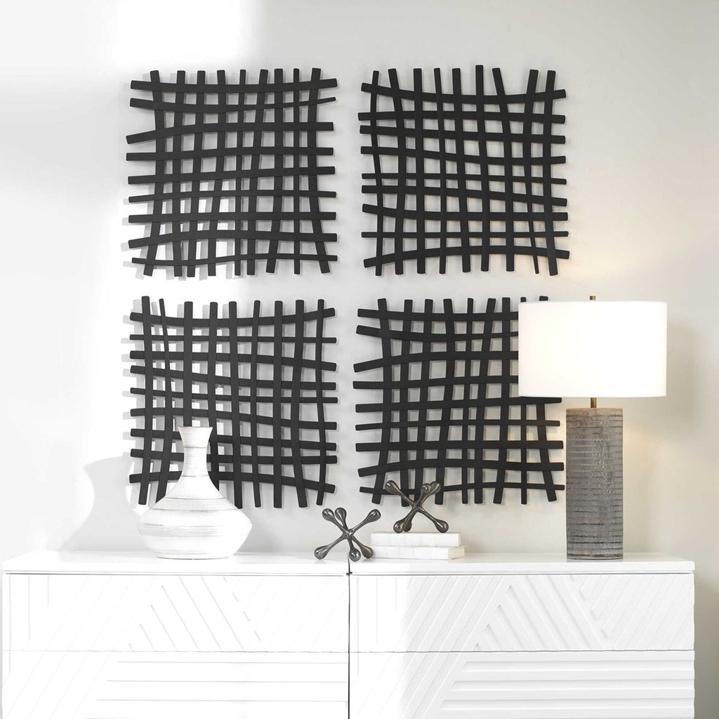 Gridlines Iron Wall Decor - Bombay Mercantile