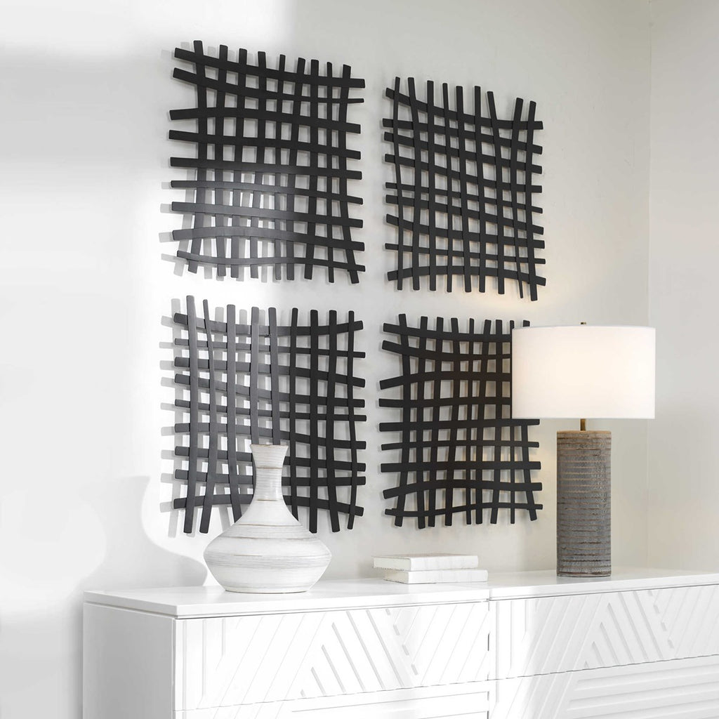 Gridlines Iron Wall Decor - Bombay Mercantile