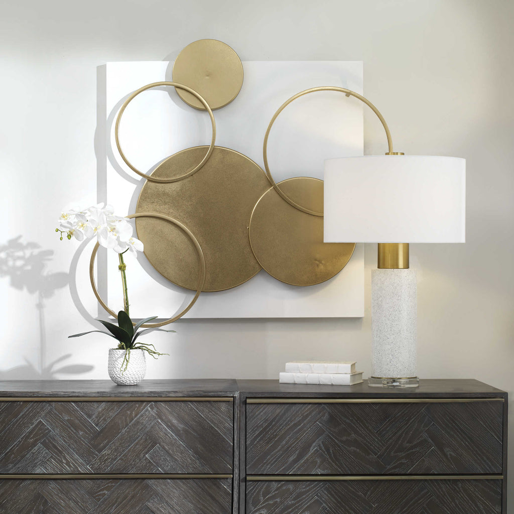 Adagio Golden Disk Wall Art - Bombay Mercantile
