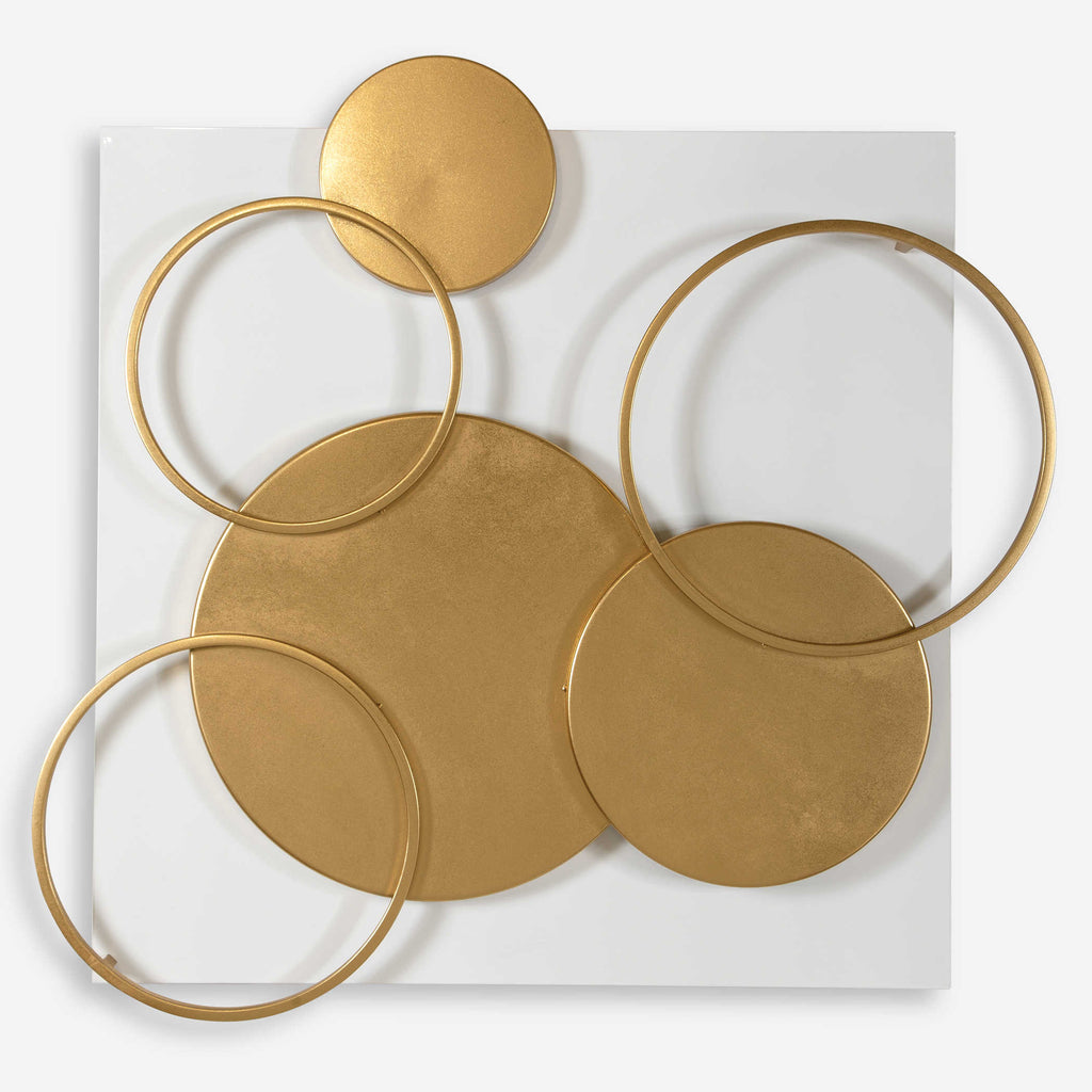Adagio Golden Disk Wall Art - Bombay Mercantile
