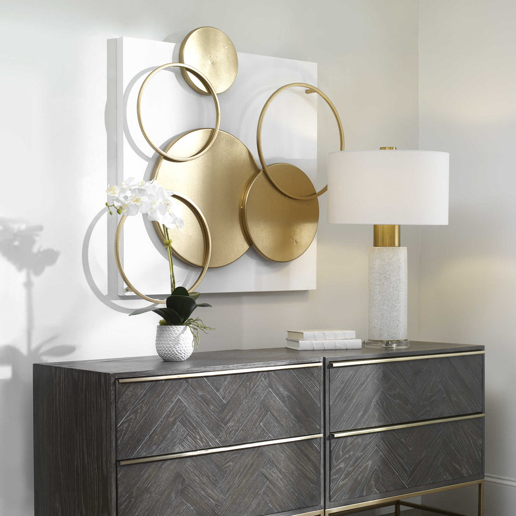 Adagio Golden Disk Wall Art - Bombay Mercantile