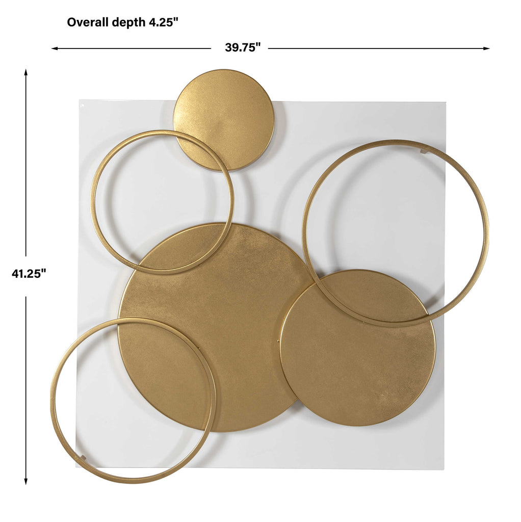 Adagio Golden Disk Wall Art - Bombay Mercantile
