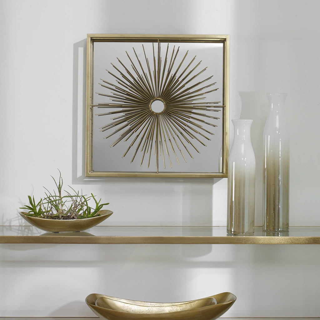 Starlight Mirrored Brass Wall Decor - Bombay Mercantile