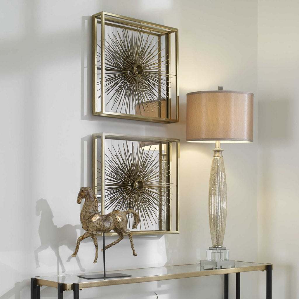Starlight Mirrored Brass Wall Decor - Bombay Mercantile