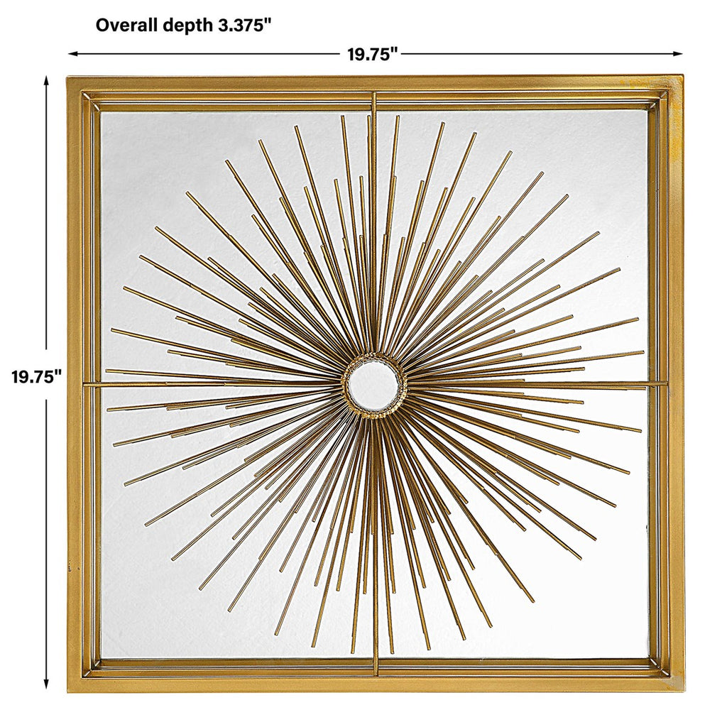 Starlight Mirrored Brass Wall Decor - Bombay Mercantile