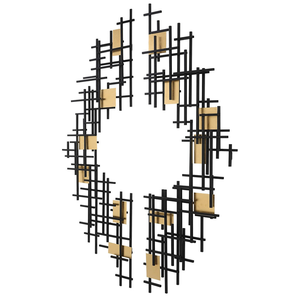 Reflection Metal Grid Wall Decor, Set of 2 - Bombay Mercantile