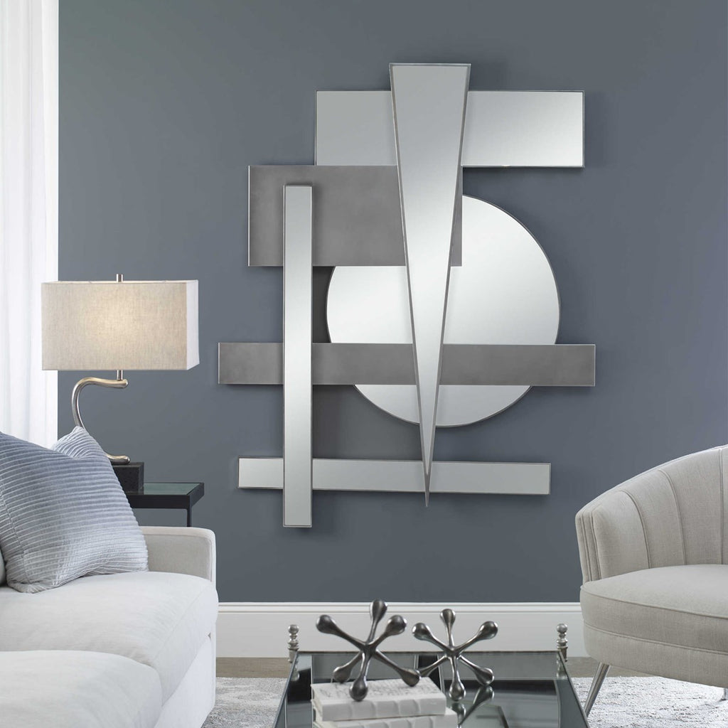 Wedge Mirrored Modern Wall Decor - Bombay Mercantile