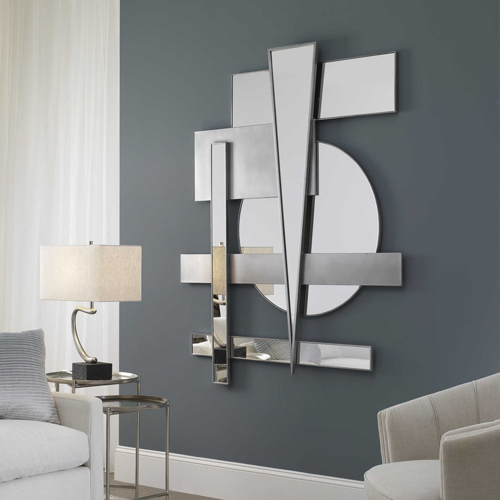 Wedge Mirrored Modern Wall Decor - Bombay Mercantile