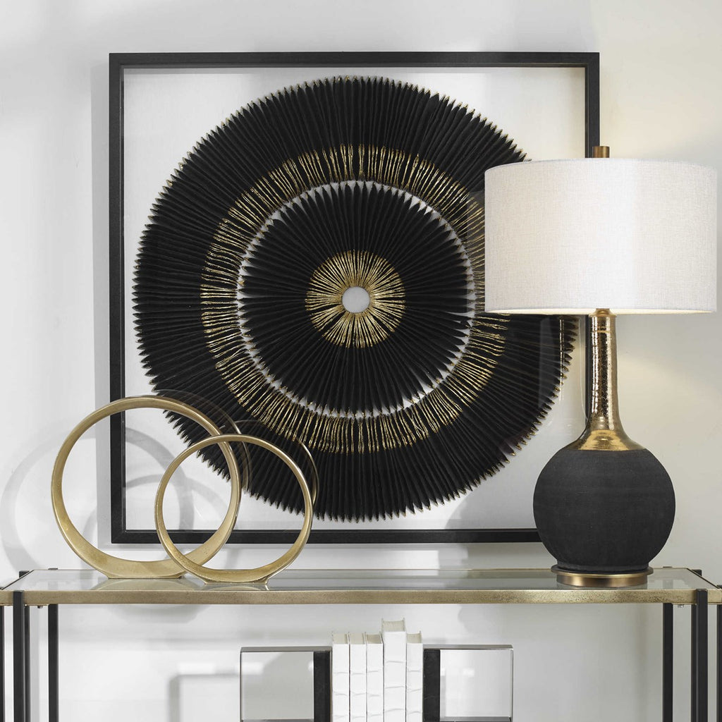 Sandara Black And Gold Shadow Box - Bombay Mercantile