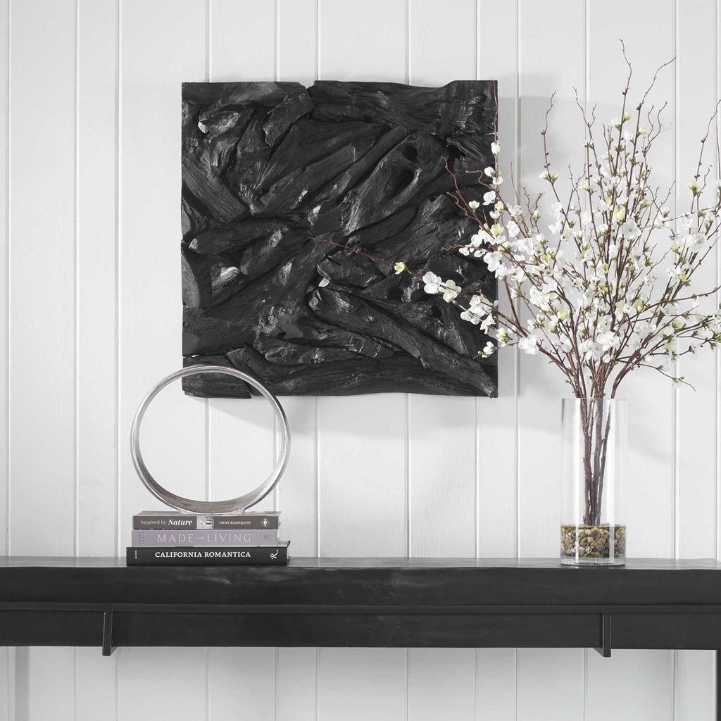 Rio Black Wood Wall Decor - Bombay Mercantile