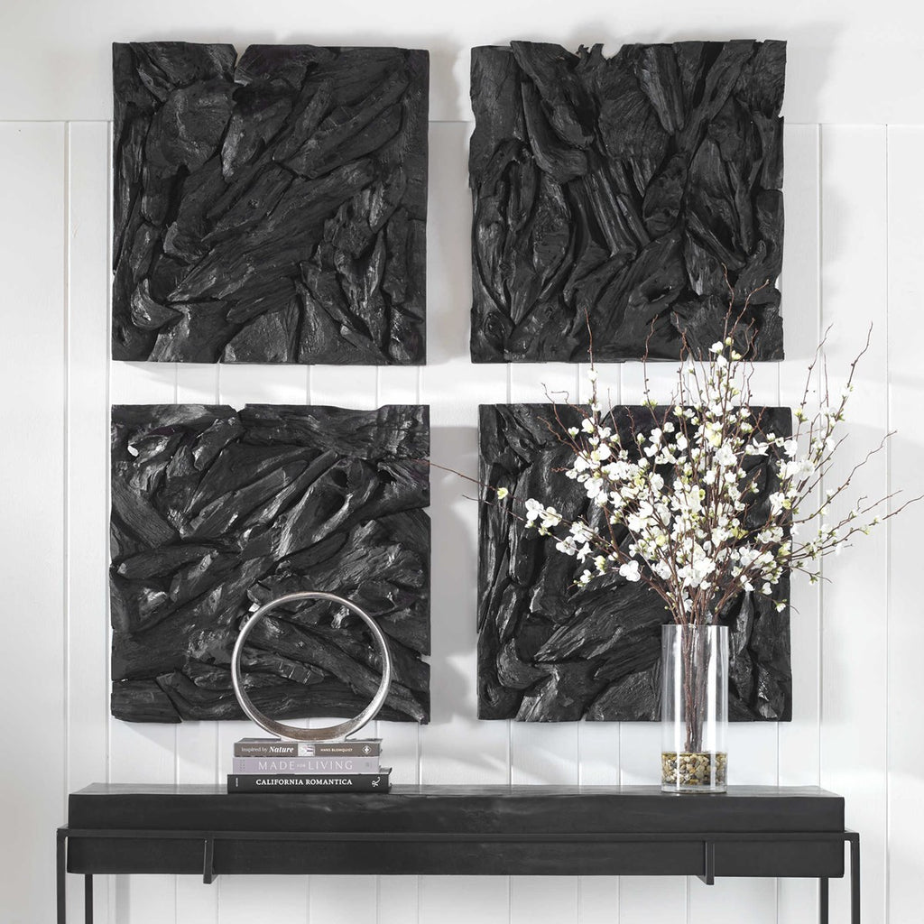 Rio Black Wood Wall Decor - Bombay Mercantile