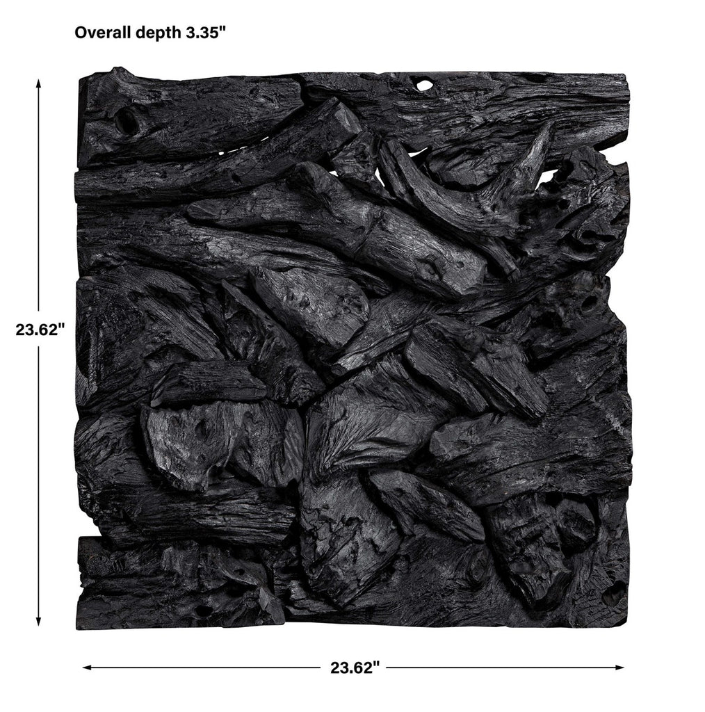 Rio Black Wood Wall Decor - Bombay Mercantile