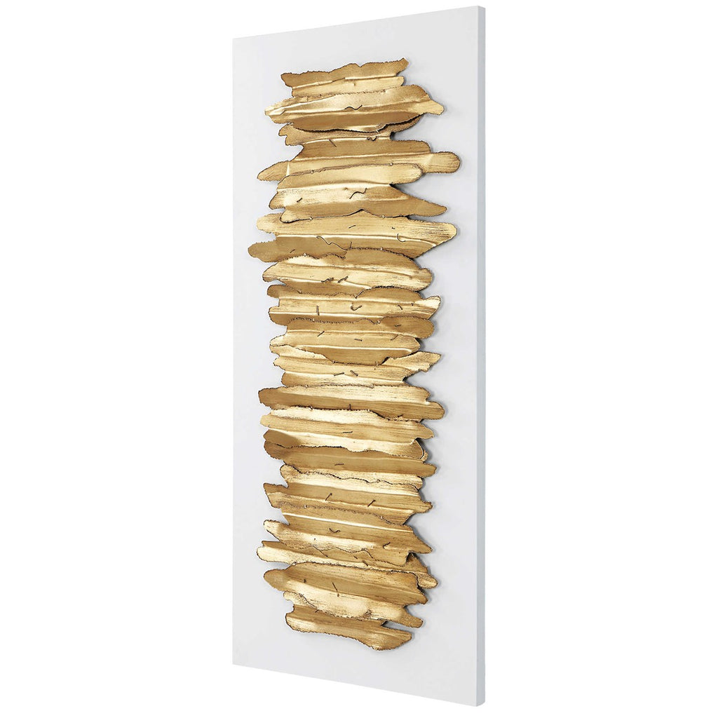 Lev White Metal Wall Decor - Bombay Mercantile