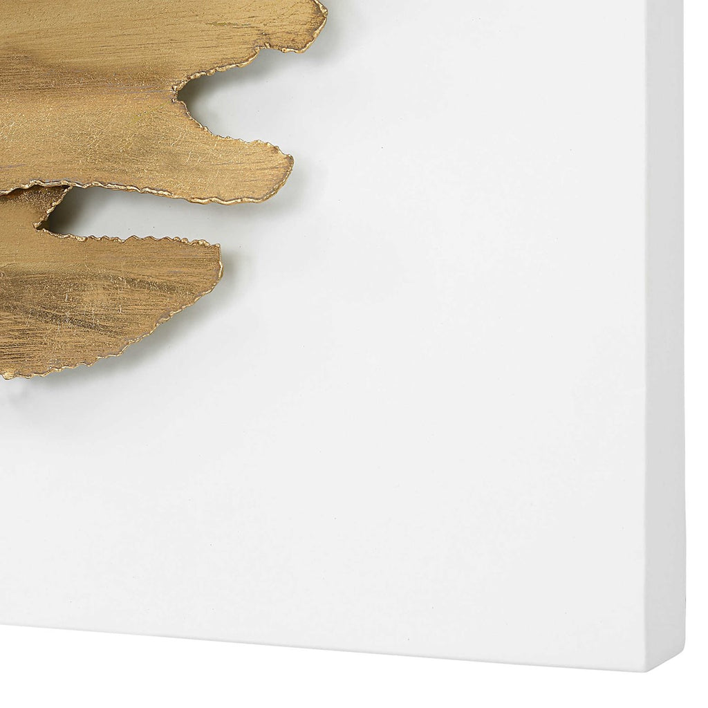 Lev White Metal Wall Decor - Bombay Mercantile