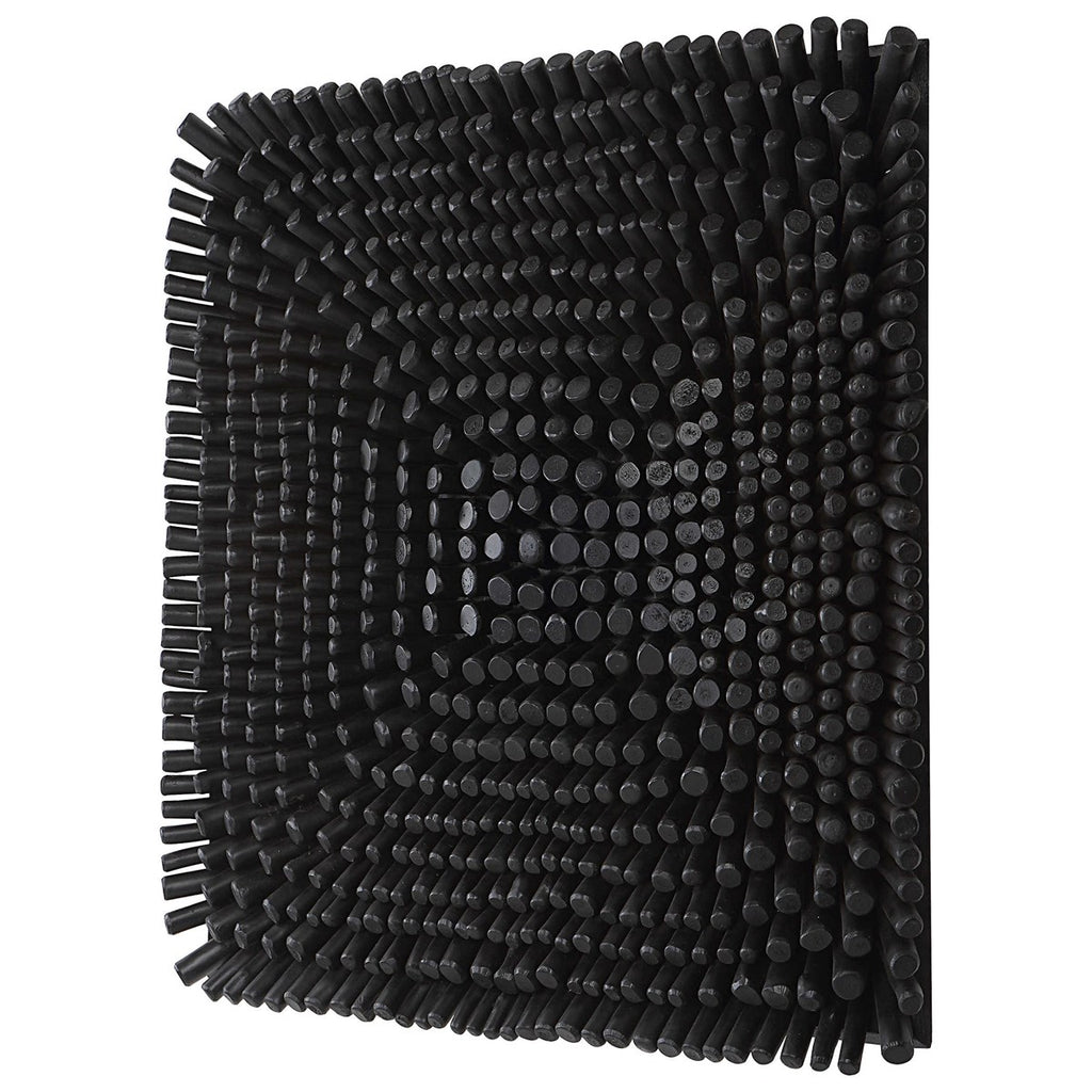 Portside Black Wood Wall Panel - Bombay Mercantile