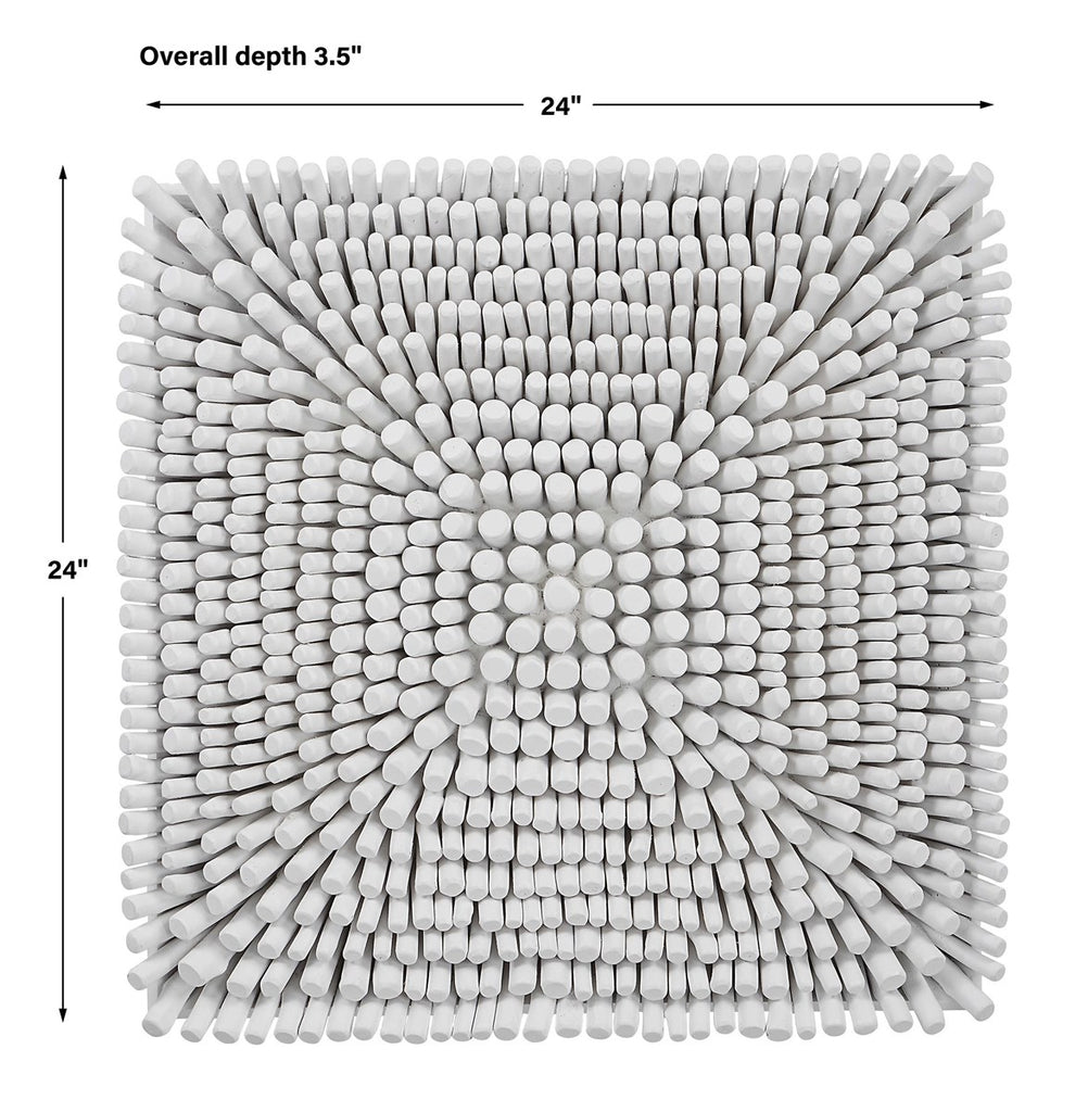 Portside White Wood Wall Panel - Bombay Mercantile