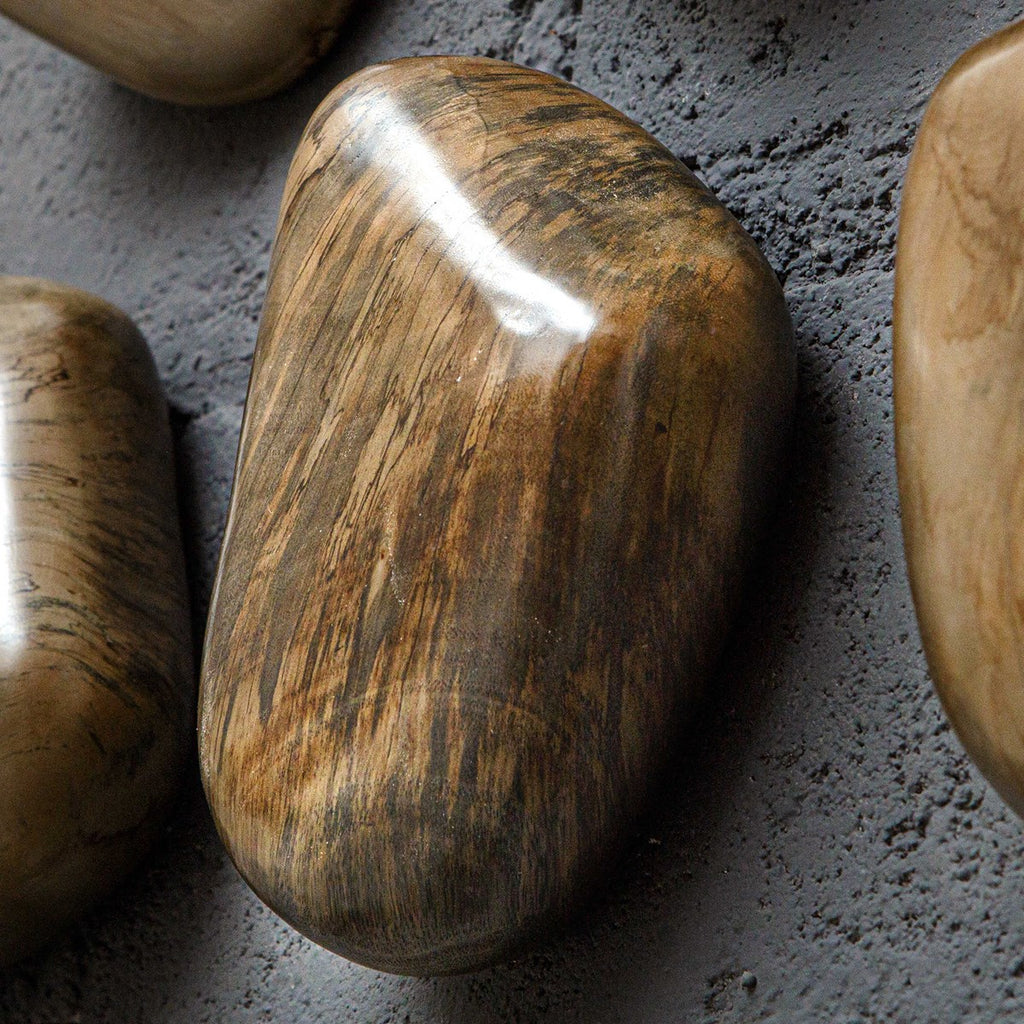 Pebbles Walnut Wood Wall Décor, Set of 9 - Bombay Mercantile