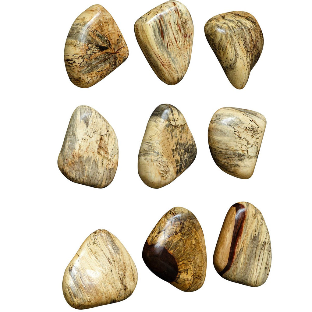 Pebbles Blonde Wood Wall Décor, Set of 9 - Bombay Mercantile
